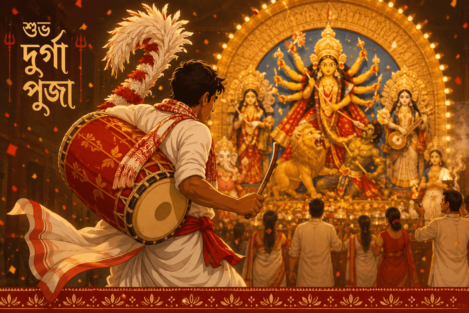 Maa Durga idol for Saptarang Durga Puja 2026